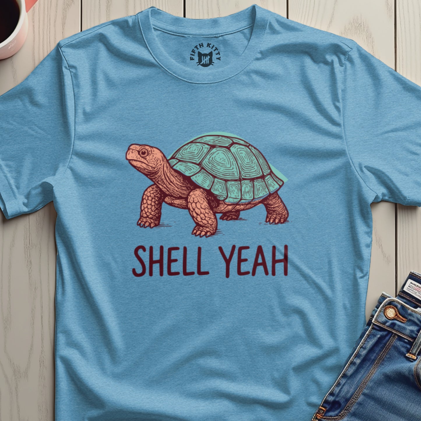 Shell Yeah Turtle Graphic Tee for Casual Everyday Style