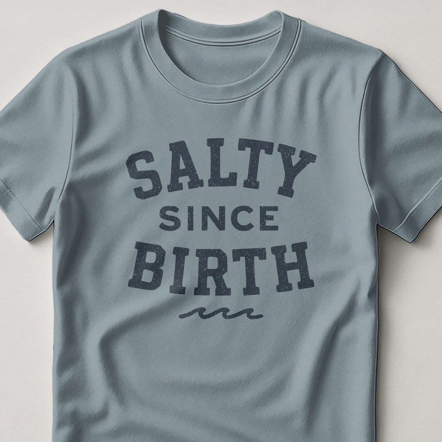 Salty Since Birth Graphic Tee Blue Casual T-shirt product