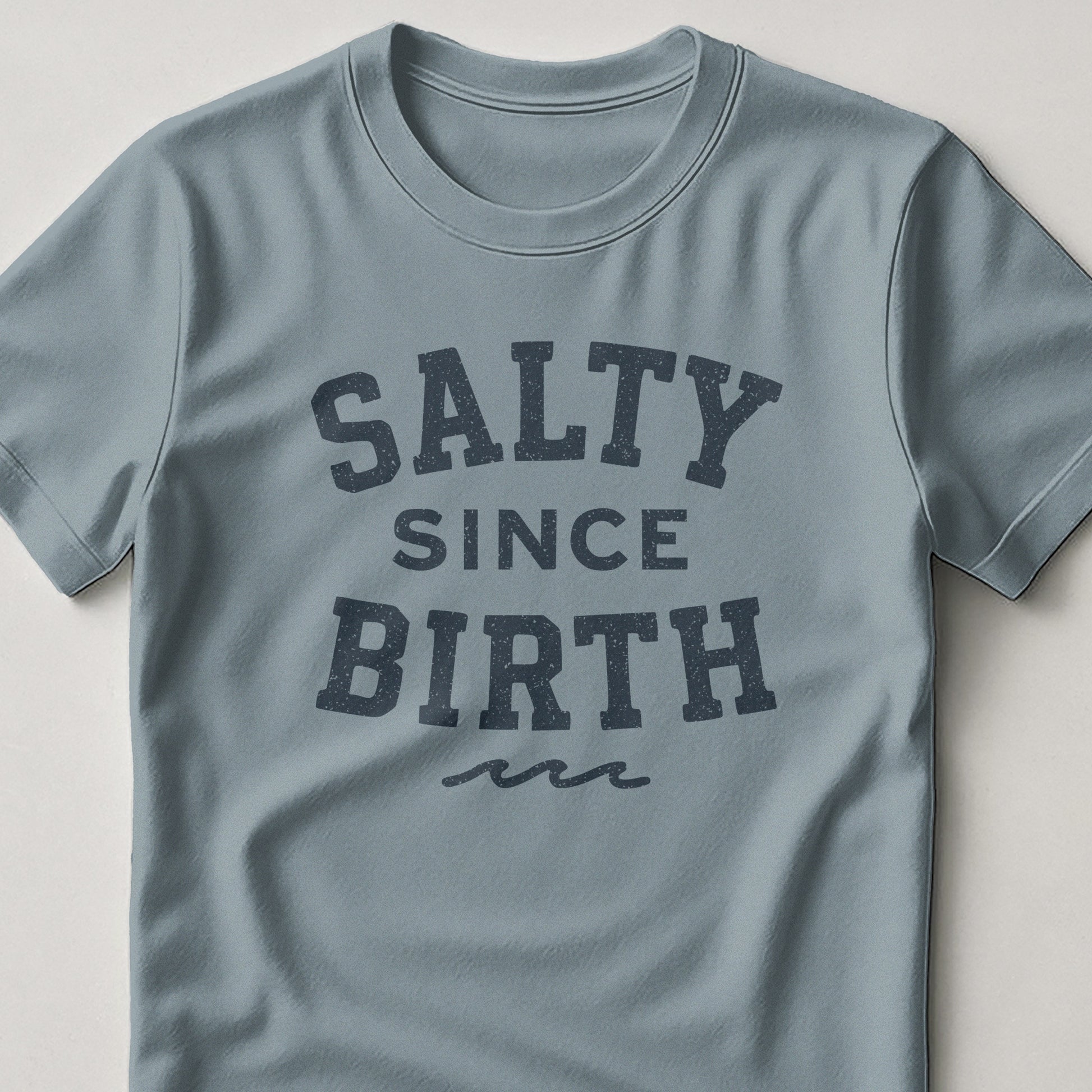 Salty Since Birth Graphic Tee Blue Casual T-shirt product