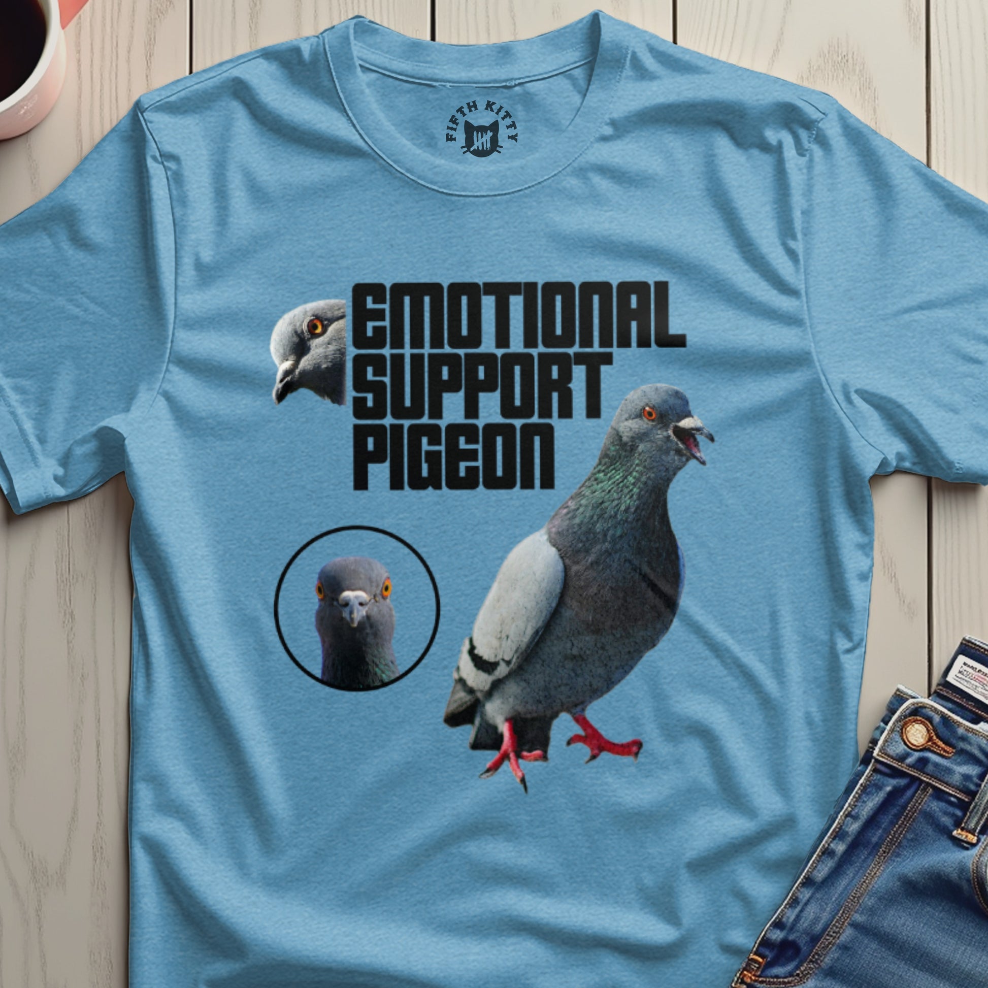 Emotional Support Pigeon Graphic T-Shirt