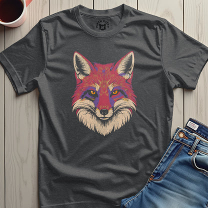 Artistic Graphic Fox Face Design on T-Shirt product