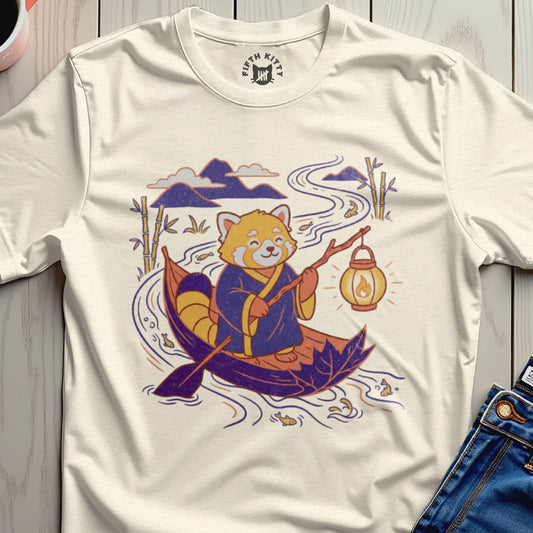 Cute Red Panda on River Adventure Shirt Product