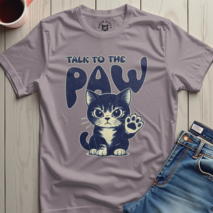 Talk to the Paw Cute Cat Graphic T-Shirt product
