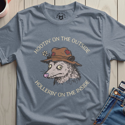 Hootin' On The Outside Hollerin' On The Inside Shirt