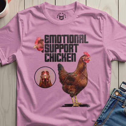 Emotional Support Chicken Graphic T-Shirt