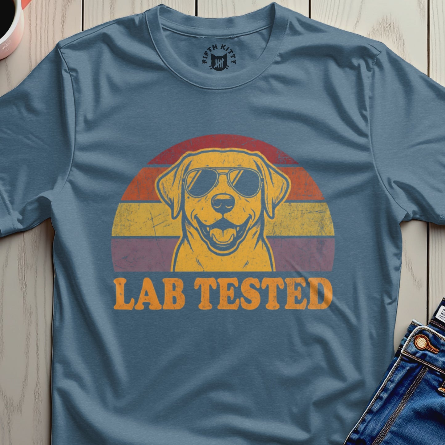Lab Tested Graphic T-Shirt with Retro Dog Design