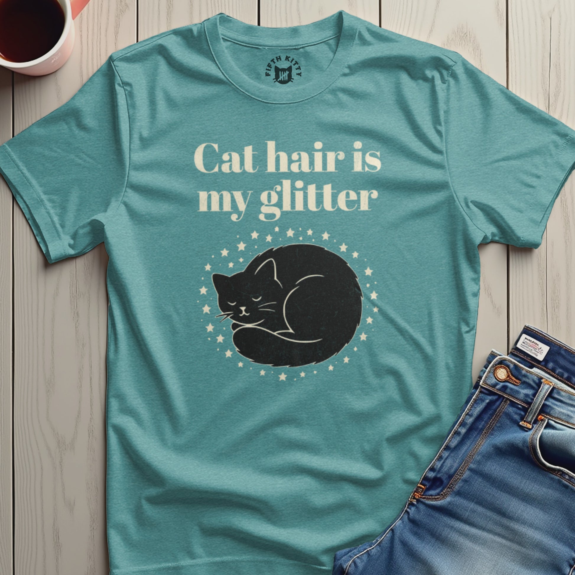Cat hair is my glitter t-shirt product
