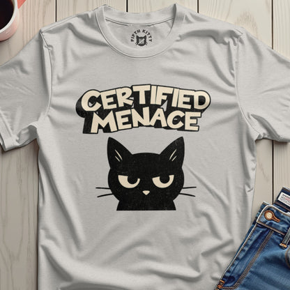 Certified Menace Graphic Cat Shirt Product
